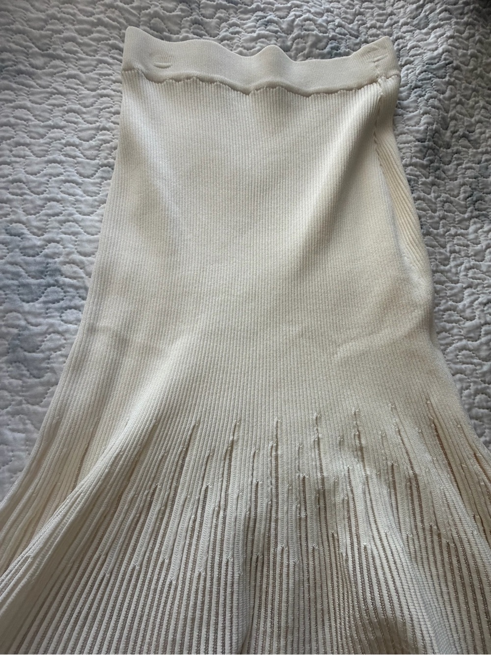 Commense Cream Knit Maxi Skirt - Picture 3 of 5